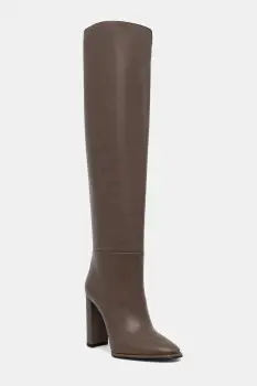 Le Silla ghete de piele Stivale Elsa culoarea maro, cu toc drept, 7060C100RBPPGLO793 imagine