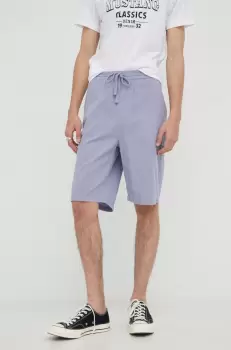 Lee pantaloni scurti din amestec de in Relaxed Drawstring S Misty Lilac barbati, culoarea violet imagine