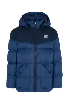 Lego geaca copii culoarea albastru marin imagine