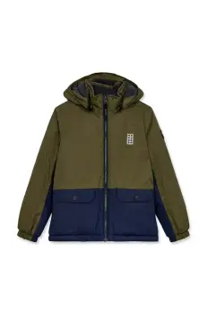 Lego geaca copii LWJAD 604 culoarea verde, 11010818 imagine