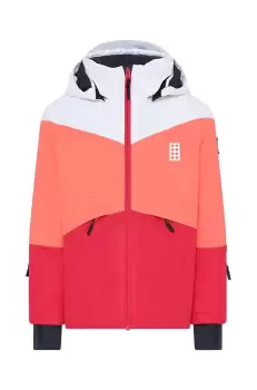 Lego geaca de schi pentru copii culoarea rosu imagine