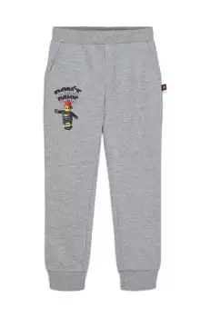 Lego pantaloni de trening din bumbac pentru copii culoarea gri, cu imprimeu imagine