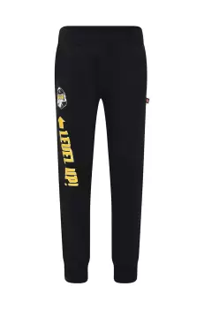 Lego pantaloni de trening din bumbac pentru copii culoarea negru, cu imprimeu imagine