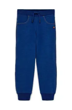 Lego pantaloni de trening pentru copii culoarea albastru marin, neted imagine