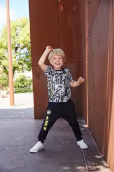 Lego tricou de bumbac pentru copii culoarea alb, modelator imagine