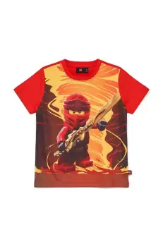 Lego tricou de bumbac pentru copii culoarea rosu, cu imprimeu imagine