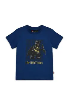 Lego tricou de bumbac pentru copii LWTANO 600 culoarea bleumarin, cu imprimeu, 12011324 imagine