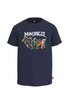 Lego tricou de bumbac pentru copii x Ninjago culoarea albastru marin imagine