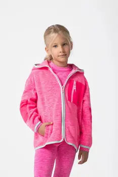 Lemon Explore bluza copii culoarea roz, cu gluga, melanj, ACTIVE GIRL imagine