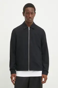 Les Deux geaca de lana culoarea negru, de tranzitie, LDM610171 imagine