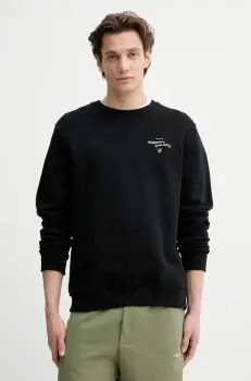 Les Deux hanorac de bumbac barbati, culoarea negru, cu imprimeu, LDM200182 imagine