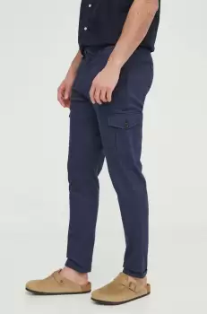 Les Deux pantaloni barbati, culoarea albastru marin, mulata imagine