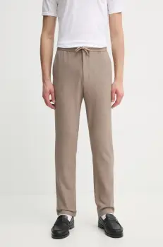 Les Deux pantaloni barbati, culoarea bej, cu fason chinos, LDM501101 imagine