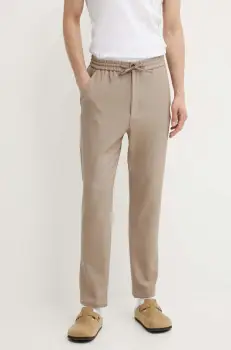 Les Deux pantaloni barbati, culoarea bej, cu fason chinos, LDM501101 imagine
