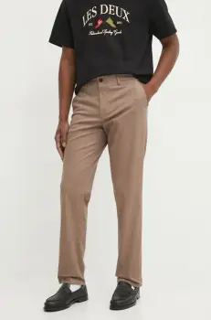 Les Deux pantaloni barbati, culoarea bej, drept, LDM510141 imagine