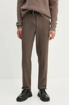 Les Deux pantaloni barbati, culoarea maro, drept, LDM501092 imagine