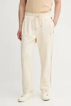 Les Deux pantaloni de trening culoarea bej, cu imprimeu, 1000134 imagine