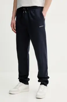 Les Deux pantaloni de trening din bumbac barbati, culoarea albastru marin, neted, LDM530056 imagine