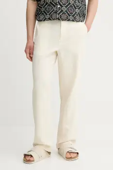 Les Deux pantaloni din in culoarea bej, drept, 1000060 imagine