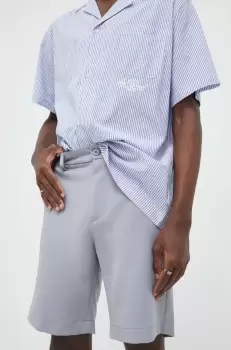 Les Deux pantaloni scurti barbati, culoarea gri, melanj imagine