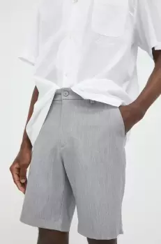 Les Deux pantaloni scurti barbati, culoarea gri, melanj imagine