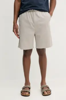 Les Deux pantaloni scurti din amestec de in barbati, culoarea gri, LDM511065 imagine