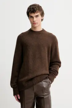 Les Deux pulover din amestec de lana culoarea maro, 1001697 imagine