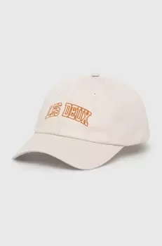 Les Deux sapca de baseball din bumbac culoarea bej, cu imprimeu imagine