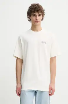 Les Deux tricou din bumbac barbati, culoarea bej, cu imprimeu, LDM101216 imagine