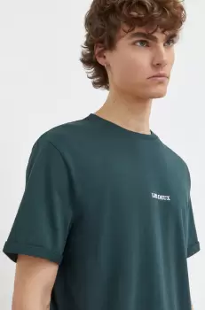 Les Deux tricou din bumbac barbati, culoarea verde, cu imprimeu imagine