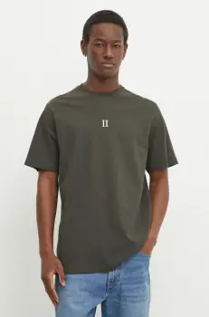 Les Deux tricou din bumbac barbati, culoarea verde, cu imprimeu, LDM101208 imagine