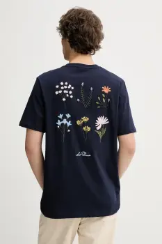 Les Deux tricou din bumbac culoarea bleumarin, cu imprimeu, 1000218 imagine