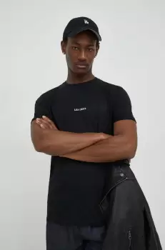Les Deux tricou din bumbac culoarea negru, cu imprimeu imagine
