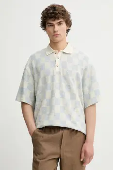 Les Deux tricou polo culoarea bej, cu imprimeu, 1000159 imagine