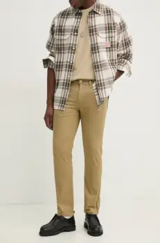 Levi's blugi din amestec de in 511 SLIM barbati, culoarea verde, 04511 imagine