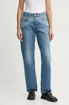 Levi's blugi din bumbac 501 90s WESTERN high waist, 001V3 imagine