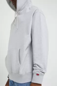 Levi's bluza barbati, culoarea gri, cu gluga, neted imagine