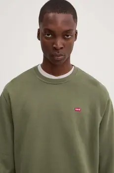 Levi's bluza barbati, culoarea verde, neted imagine