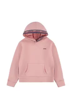 Levi's bluza bebe culoarea roz, cu gluga, cu imprimeu imagine