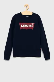 Levi's Bluza copii culoarea albastru marin, cu imprimeu imagine