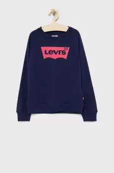 Levi's bluza copii culoarea albastru marin, cu imprimeu imagine