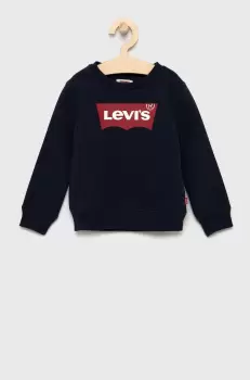 Levi's Bluza copii culoarea albastru marin, cu imprimeu imagine