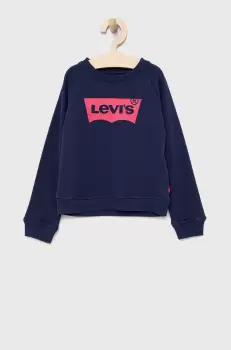 Levi's bluza copii culoarea albastru marin, cu imprimeu imagine