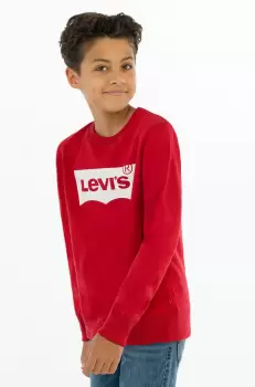 Levi's Bluza copii culoarea rosu, cu imprimeu imagine