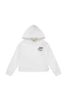 Levi's bluza copii MEET AND GREET WESTERN HOO culoarea bej, cu gluga, cu imprimeu, 3EN658 imagine