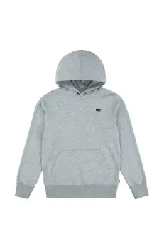 Levi's bluza copii MINI BATWING PULL OVER HOO culoarea gri, cu gluga, neted, 8EK422 imagine