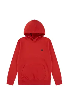 Levi's bluza copii MINI BATWING PULL OVER HOO culoarea rosu, cu gluga, neted, 8EK422 imagine