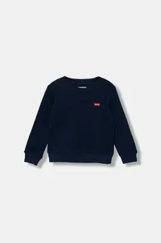 Levi's bluza copii MINI LOGO CREWNECK SWEATSH culoarea bleumarin, uni, 8EE331 imagine
