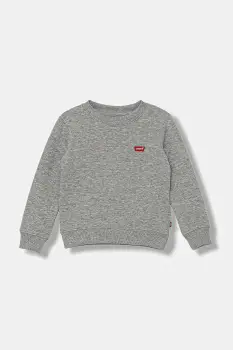 Levi's bluza copii MINI LOGO CREWNECK SWEATSH culoarea gri, uni, 8EE331 imagine