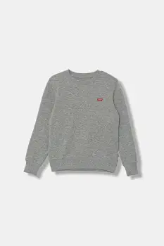 Levi's bluza copii MINI LOGO CREWNECK SWEATSH culoarea gri, uni, 9EE331 imagine